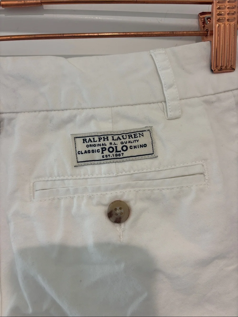 Polo Ralph Lauren Boys Classic Polo Chino White Shorts Size 12